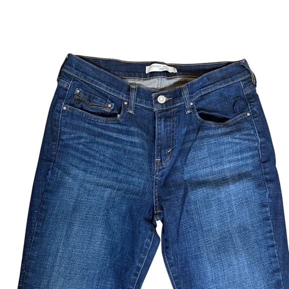 LEVI'S 505 Straight Leg Mid Rise Back Flap Whiskered Jeans WOMEN'S Size 8S EUC - Picture 2 of 12